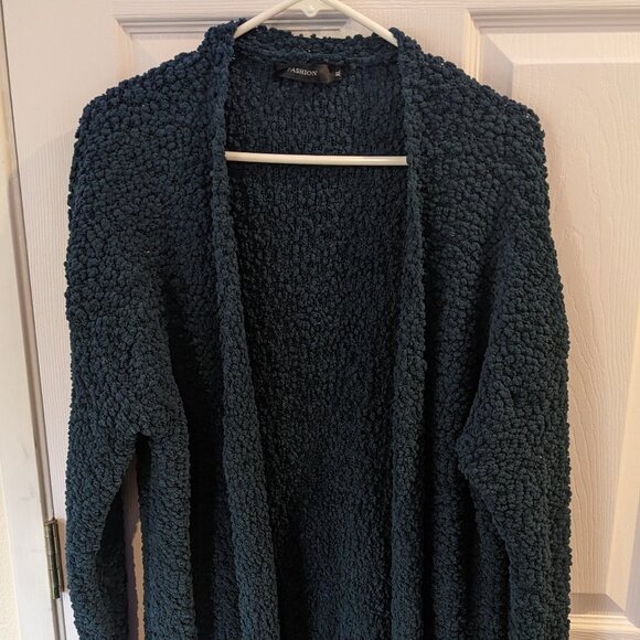 Women's Long-length Blue Cardigan XL - Picture 1 of 9